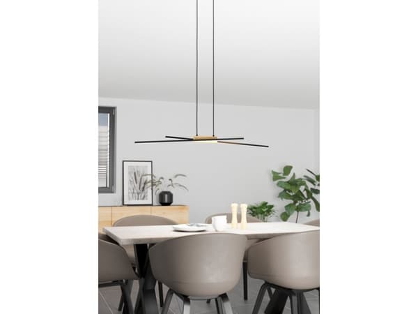 EGLO 900489, LED, 3000 K, 1560 LM, IP20, Svart, Brun, Vit