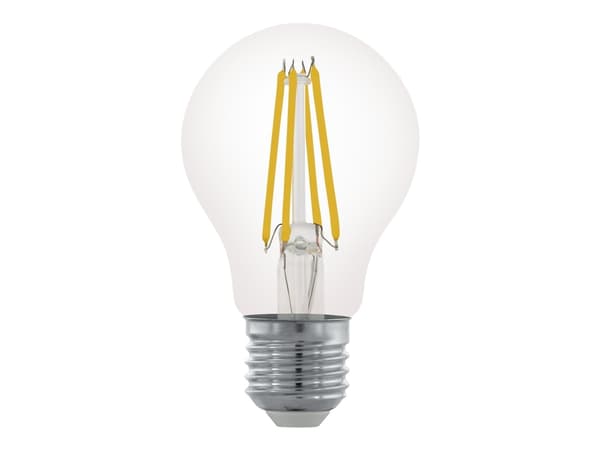 Eglo - LED-glödlampa med filament - form: A60 - E27 - 7.5 W (motsvarande 60 W) - klass F - varmt vitt ljus - 2700 K - transparent