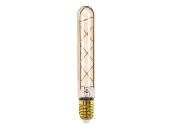 Eglo - LED-filamentlyspære - form: T30 - E27 - 4 W (ekvivalent 32 W) - klasse F - varmt hvitt lys - 2200 K - ravgul