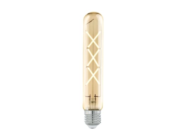 Eglo - LED-filamentlyspære - form: T30 - E27 - 4 W (ekvivalent 32 W) - klasse F - varmt hvitt lys - 2200 K - ravgul