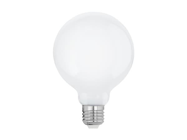 Eglo - LED-glödlampa med filament - form: G95 - E27 - 9 W (motsvarande 75 W) - klass E - varmt vitt ljus - 2700 K - mjölkvit