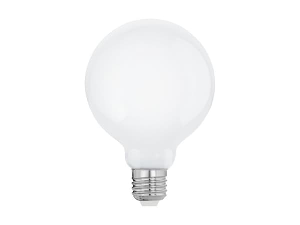 Eglo - LED-glödlampa med filament - form: G95 - E27 - 9 W (motsvarande 75 W) - klass E - varmt vitt ljus - 2700 K - mjölkvit
