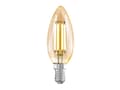 Miniatyrbilde 2 av 5: Eglo - LED-filamentlyspære - form: C35 - E14 - 4 W (ekvivalent 26 W) - klasse G - varmt hvitt lys - 2200 K - ravgul