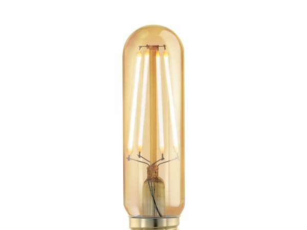 Eglo - LED-filamentlyspære - form: T32 - E27 - 4 W (ekvivalent 28 W) - varmt hvitt lys - 1700 K