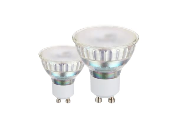 Eglo - LED-pære for søkelys - GU10 - 2.8 W (ekvivalent 25 W) - klasse F - varmt hvitt lys - 3000 K (en pakke 2)