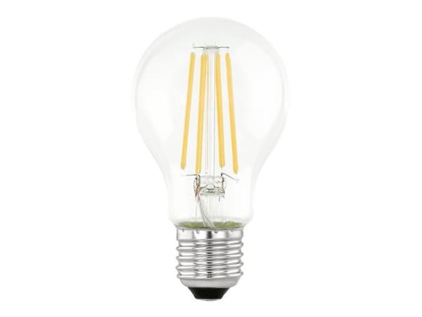 Eglo - LED-glödlampa med filament - form: A60 - E27 - 7.3 W (motsvarande 60 W) - klass E - varmt vitt ljus - 3000 K - transparent