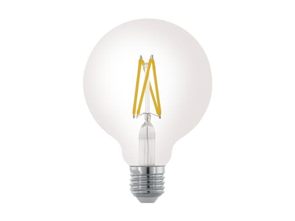 Eglo - LED-glödlampa med filament - form: G95 - E27 - 7.5 W (motsvarande 60 W) - klass F - varmt vitt ljus - 2700 K - klar