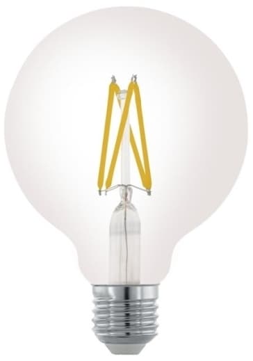 Eglo - LED-glödlampa med filament - form: G95 - E27 - 7.5 W (motsvarande 60 W) - klass F - varmt vitt ljus - 2700 K - klar