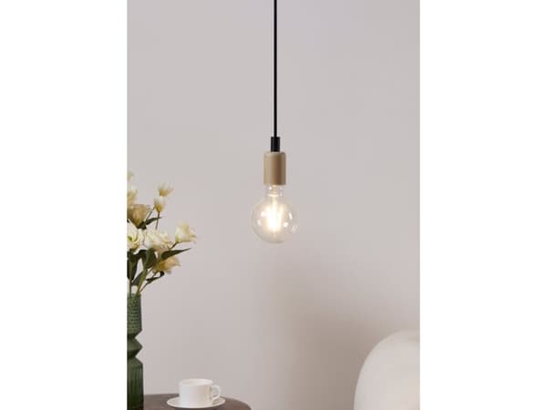 Eglo - LED-filamentlyspære - form: G95 - E27 - 7.3 W (ekvivalent 60 W) - klasse E - varmt hvitt lys - 2700 K - gjennomsiktig