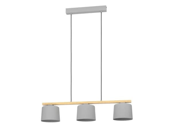EGLO Mariel, Fleksibel montering, Brun, Grå, Grå, Stål, Tre, Sort, Innendørs