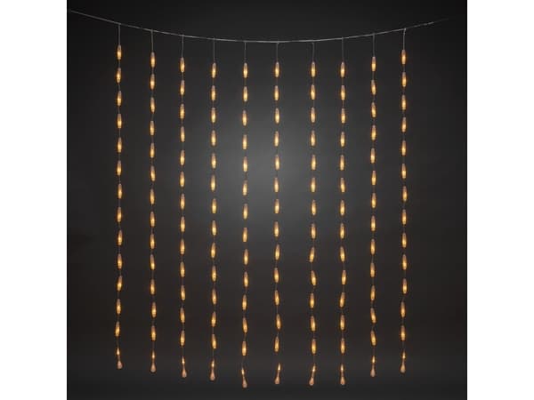 Konstsmide Curtain, Kjede, Gjennomsiktig, Plast, Universell, IP44, 140 ampuller