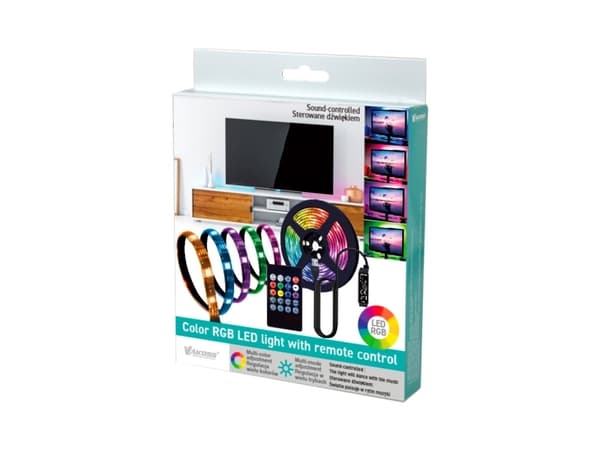 Vakoss LA-C612, Universale lysstriper, Inne/Ute, Hjem, Integrert, Sort, Multi