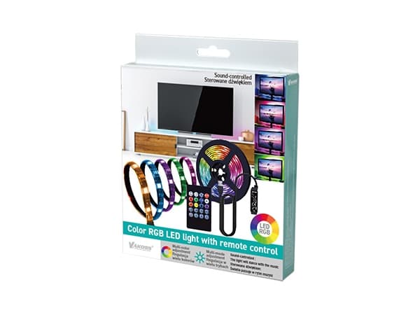 Vakoss LA-C612, Universale lysstriper, Inne/Ute, Hjem, Integrert, Sort, Multi