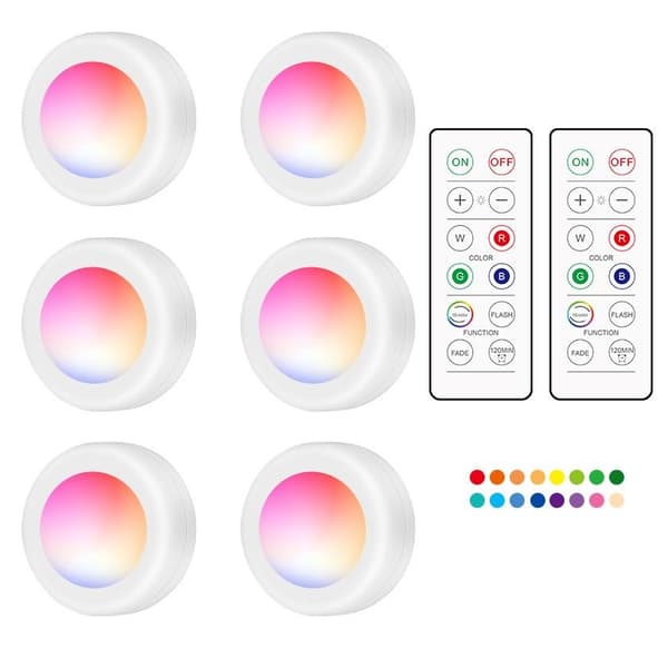 INF LED Spotlight Set – 6 stilige lys med 2 praktiske fjernkontroller