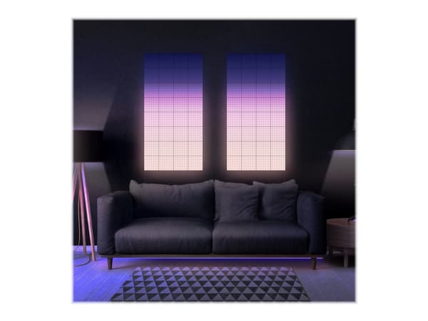 Twinkly Squares Extension Pack - Lyspanel - LED - 4 W - 16 millioner farger - skinnende svart (en pakke 3)