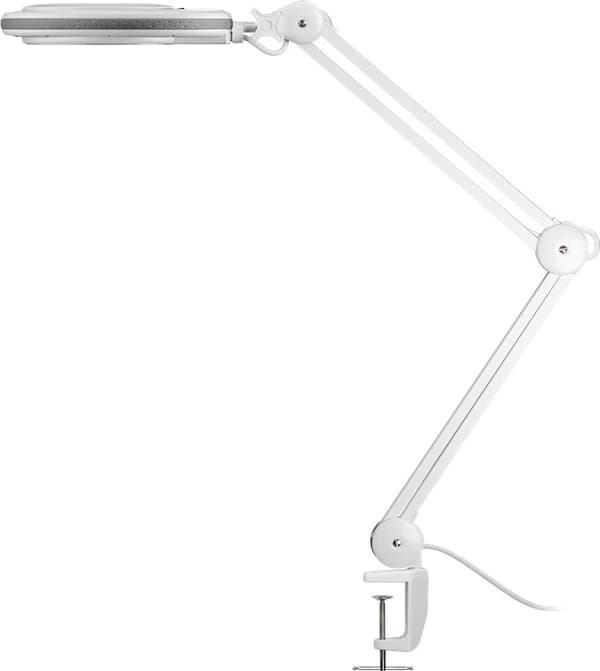 LED-luplampe med klemme, 8 W, hvid