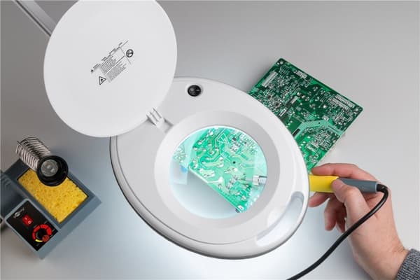 LED-luplampe med klemme, 8 W, hvid