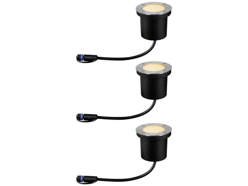 Paulmann P+S Floor Set insect friendly 94717 Belysningssystem Plug&Shine LED-udendørs-indbygningslamper (basissæt) LED (RGB) 13.5 W Guld Antracit