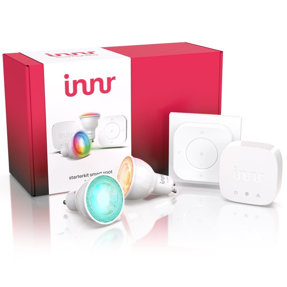 Innr Startpaket GU10 Spot Färg, ink. 1x Bridge, 1x Fjärrkontroll & 2x Färg GU10 Spots, Fungerar med Alexa & Hey Google SK 230 C-2