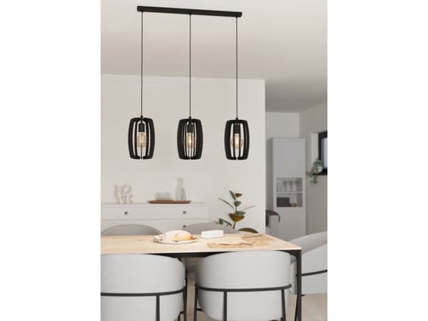 EGLO BAJAZZARA LANGT BORD 3L E27 SVART