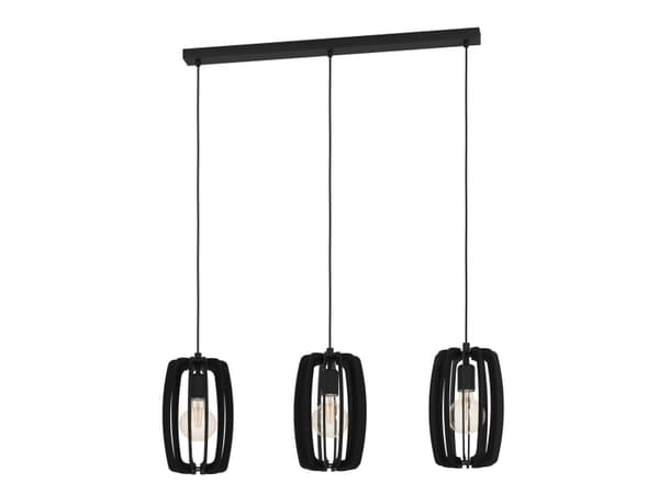 EGLO BAJAZZARA LANGT BORD 3L E27 SVART Sort