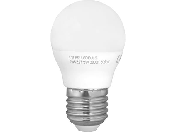 LTC PS LED-lamppu G45 E27 SMD 9W 230V c.white 800lm LTC.