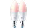 Miniatyrbilde 4 av 5: WiZ Colors - LED-lyspære - form: C37 - mattslipt finish - E14 - 4.9 W (ekvivalent 40 W) - klasse F - flerfarget/dagslys til varmt hvitt lys - 2200-65