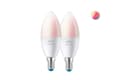 Miniatyrbilde 2 av 5: WiZ Colors - LED-lyspære - form: C37 - mattslipt finish - E14 - 4.9 W (ekvivalent 40 W) - klasse F - flerfarget/dagslys til varmt hvitt lys - 2200-65