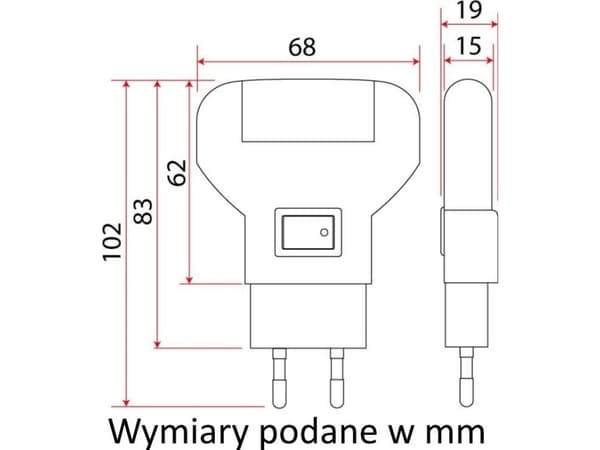 Plug-in lamp for the Rum-Lux socket Lamp LN-01-LED white, Rum-Lux