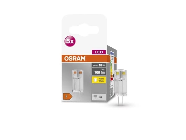 OSRAM 405807575758001 LED (RGB)-lampa Energiklass F (A - G) G4 0,9 W = 10 W Varmhvid (Ø x H) 12 mm x 12 mm 5 stk