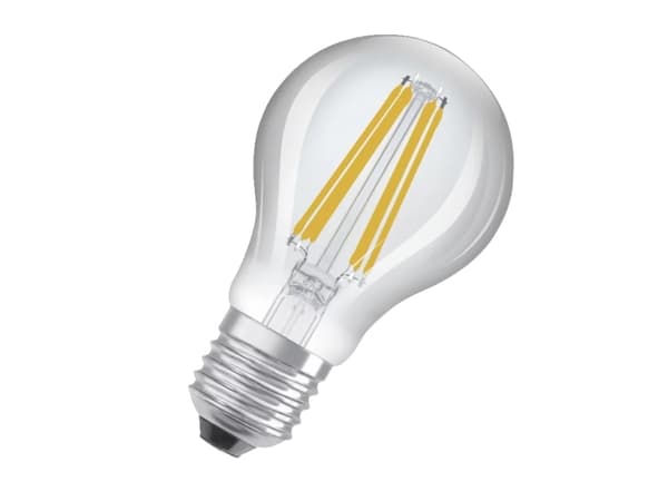 OSRAM - LED-filamentlyspære - form: A60 - klar finish - E27 - 7.2 W (ekvivalent 100 W) - klasse A - varmt hvitt lys - 3000 K