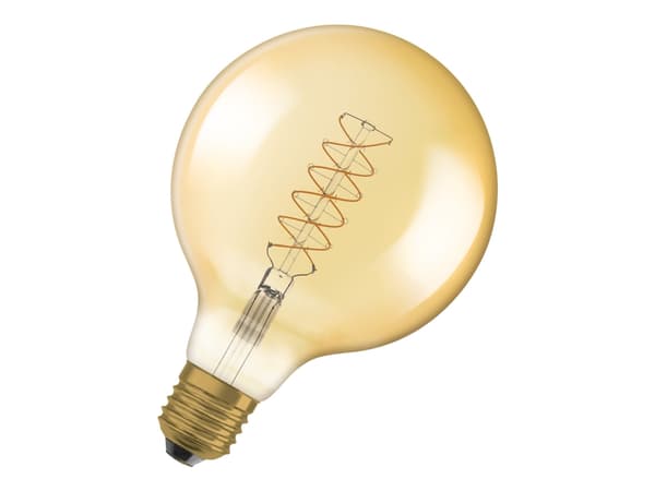 OSRAM Vintage 1906 - LED-glödlampa med filament - form: G125 - klar finish - E27 - 7 W (motsvarande 48 W) - klass F - varmvitt komfortljus - 2200 K