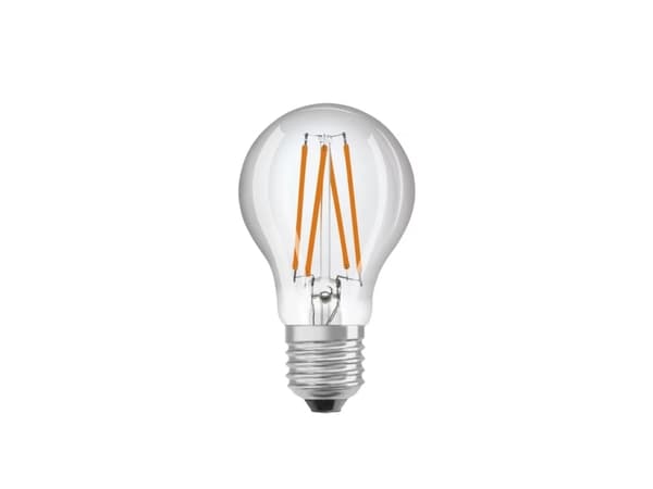 OSRAM LED STAR+ - LED-glödlampa med filament - form: A60 - klar finish - E27 - 4.9 W (motsvarande 40 W) - klass F - varmt vitt ljus - 2700 K