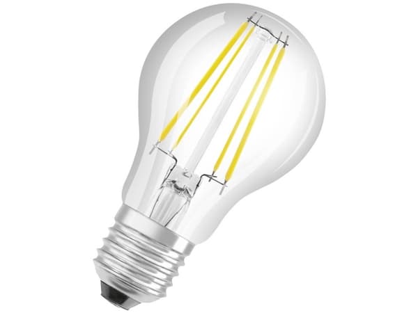 OSRAM - LED-glödlampa med filament - form: A60 - klar finish - E27 - 4 W (motsvarande 60 W) - klass A - varmt vitt ljus - 3000 K
