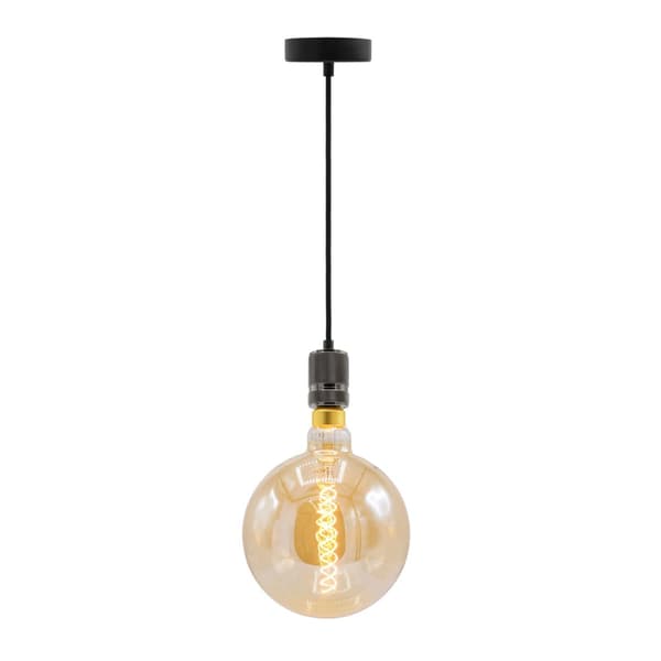 3-pack E27 dimbar XXXL LED-lampa med spiralfilament och bärnstensfärgat glas - Ø200