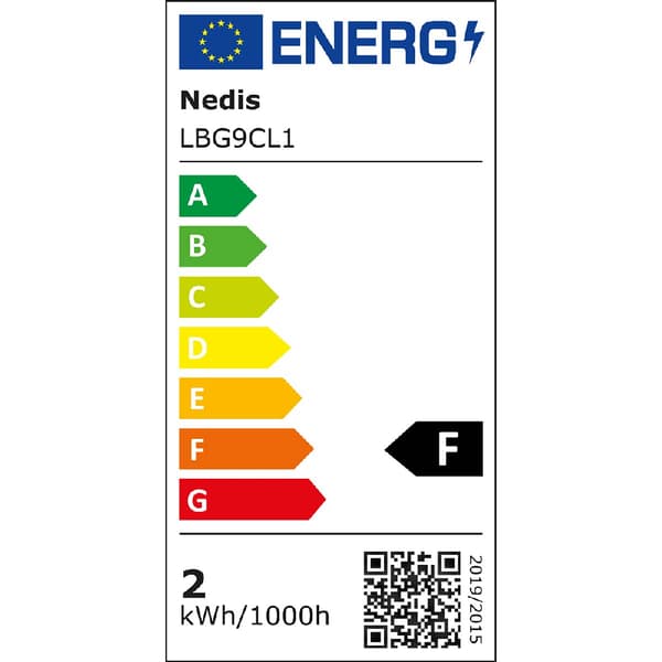 Nedis Clear LED-pære varmhvit G9, 2W, 200lm, 2700K