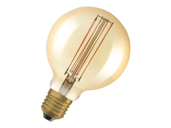 LEDVANCE LED-Leuchtmittel 1906LGL95D 8.8W/822 230VFILGDE27FS1, 8,8 W, 60 W, E27, 806 lm, 15000 h, Miellyttävä lämmin valo