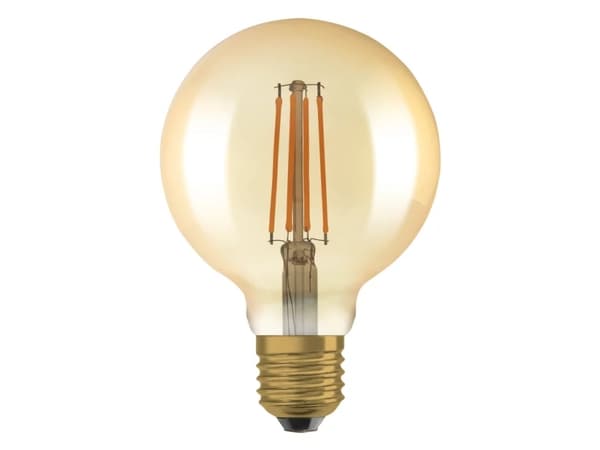 LEDVANCE Vintage 1906, 6,5 W, 55 W, E27, 725 lm, 15000 h, Miellyttävä lämmin valo