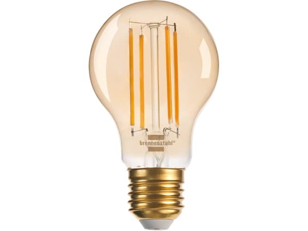Brennenstuhl - LED-filamentlyspære - form: globus - E27 - 4.9 W - klasse F - varmt hvitt lys - 2200 K