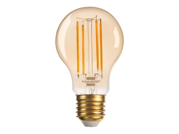 Brennenstuhl - LED-filamentlyspære - form: globus - E27 - 4.9 W - klasse F - varmt hvitt lys - 2200 K