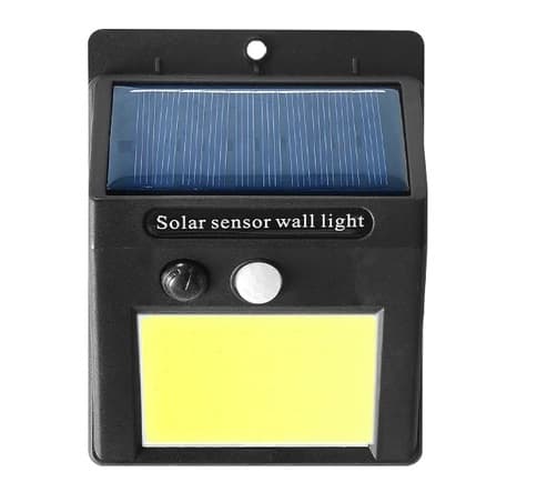 Solcellslampa med sensor / rörelsedetektor mark & väggmontering, 48LED, IP67 vädertålig