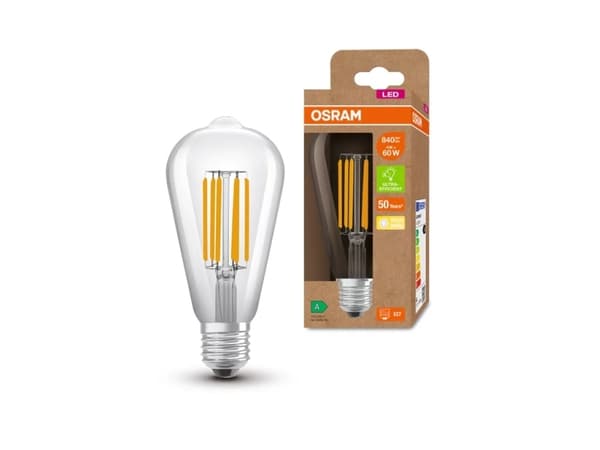 Osram 4099854009693, 3,8 W, 60 W, E27, 806 lm, 50000 h, Lämmin valkoinen
