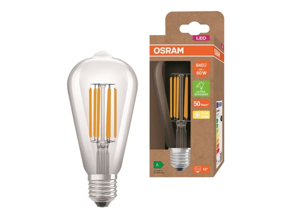Osram 4099854009693, 3,8 W, 60 W, E27, 806 lm, 50000 h, Lämmin valkoinen