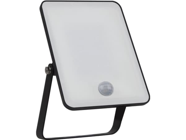 Ledvance 30W LED-valonheitin ESSENTIALS, musta, 4000K, liiketunnistimella varustettuna