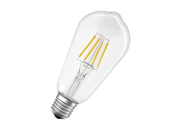 LEDVANCE SMART+ Edison - LED-filamentlyspære - form: ST64 - klar finish - E27 - 5.5 W (ekvivalent 50 W) - klasse E - varmt hvitt lys - 2700 K - blank
