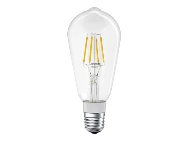 LEDVANCE SMART+ Edison - LED-filamentlyspære - form: ST64 - klar finish - E27 - 5.5 W (ekvivalent 50 W) - klasse E - varmt hvitt lys - 2700 K - blank