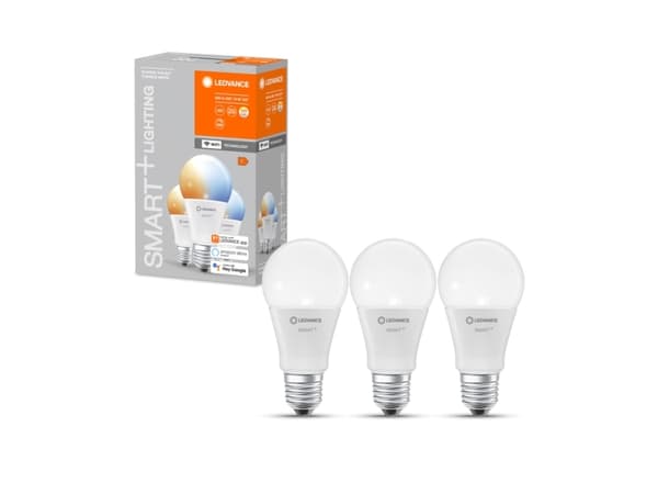 LEDVANCE SMART+ Classic - LED-lyspære - form: A60 - E27 - 9 W (ekvivalent 60 W) - klasse F - avstembar hvit - 2700-6500 K - hvit (en pakke 3)