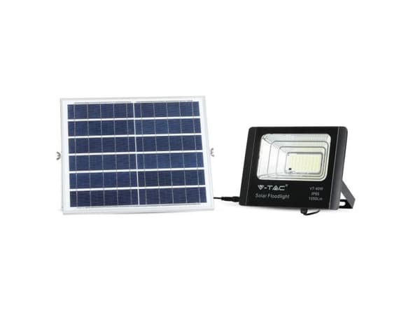 V-TAC flomlys V-TAC Solar LED-projektor 16W IP65 VT-40W 4000K 1050lm