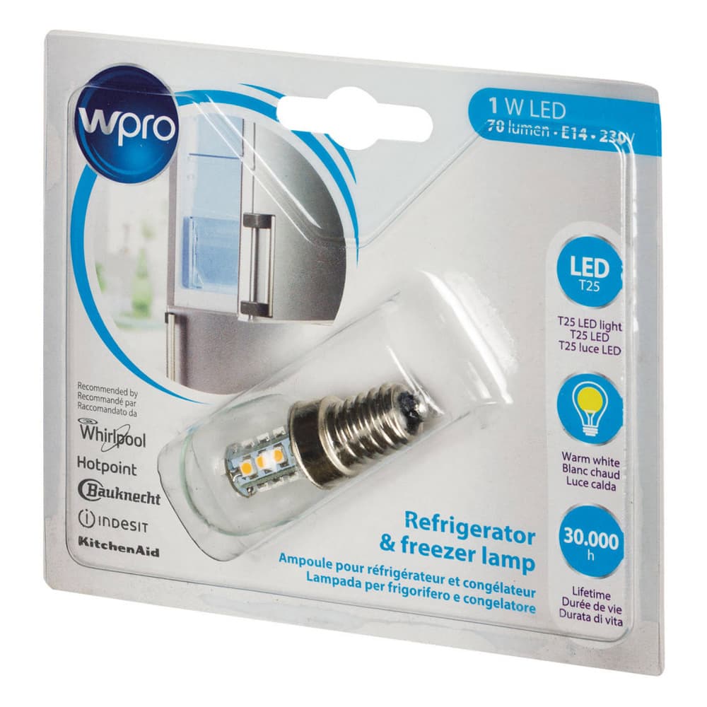 WPro Kylskåpslampa E14-T25-1W