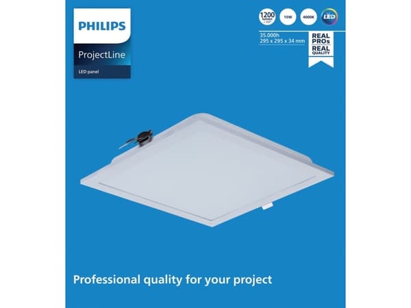 Philips 8719514955288, Neliö, Katto, Valkoinen, 15 W, Valkoinen, 4000 K